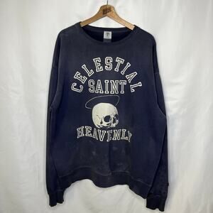 SAINT Mxxxxxx Saint Michael SMX6 Celestial Saint Crewneck in Navy Size XL
